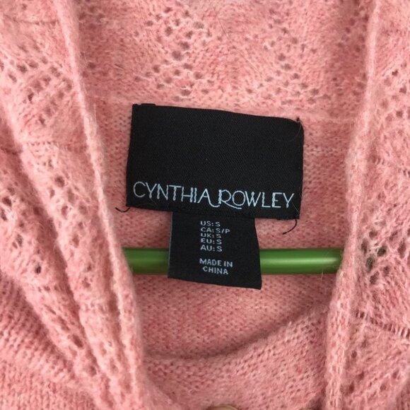 Cynthia Rowley  Coral Mock Neck long sleeve Wool Sweater Women size S - Picture 13 of 13